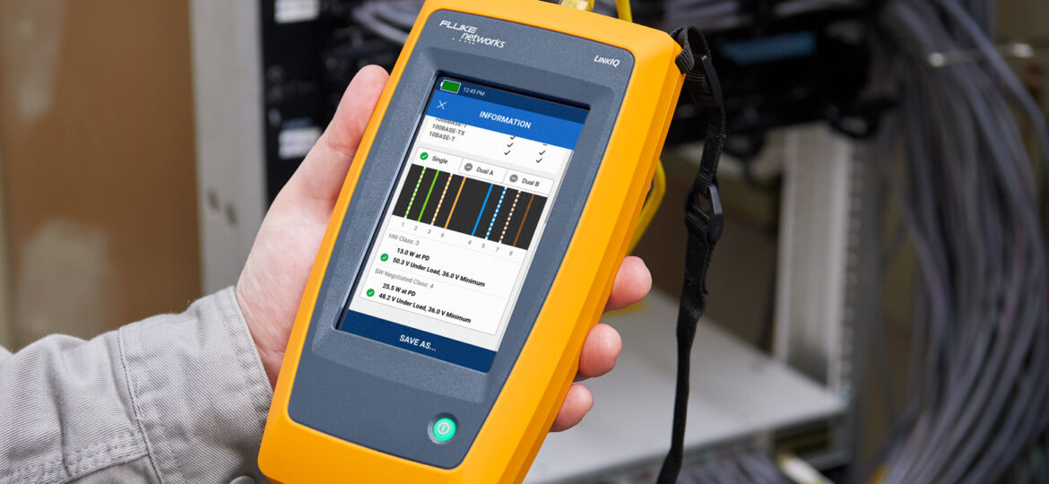 LinkIQ combines Fluke Networks’ Cable Performance technology with Switch diagnostics for trusted cable testing
